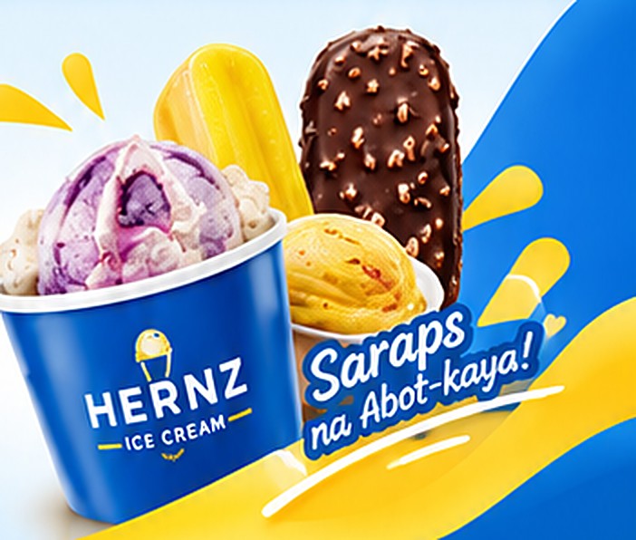 Hernz ice cream cup, ice cream bars at popsicle